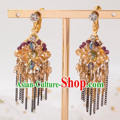 Handmade Wedding Ear Accessories Top Grade Bride Hanfu Tassel Earrings for Women
