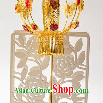 Chinese Ancient Wedding Accessories Bride Handmade Golden Palace Lantern for Women