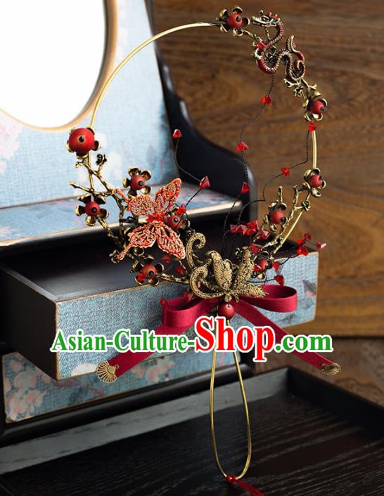 Chinese Ancient Wedding Accessories Bride Palace Fans Round Fan for Women Chinese Ancient Wedding Accessories Bride Palace Fans Round Fan for Women
