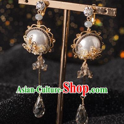 Handmade Wedding Ear Accessories Top Grade Bride Crystal Earrings for Women