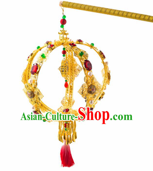 Chinese Ancient Wedding Accessories Bride Palace Golden Lantern for Women Chinese Ancient Wedding Accessories Bride Palace Golden Lantern for Women