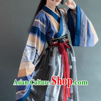 Chinese Traditional Jin Dynasty Historical Costumes Ancient Aristocratic Lady Hanfu Dress for Women