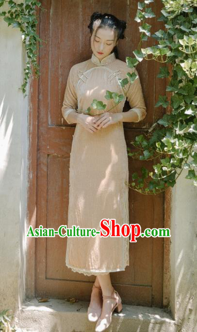Chinese Traditional Costumes National Velvet Qipao Dress Classical Cheongsam for Women Chinese Traditional Costumes National Velvet Qipao Dress Classical Cheongsam for Women
