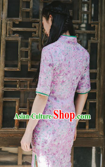 Chinese Traditional Costumes National Ramie Qipao Dress Tang Suit Cheongsam for Women Chinese Traditional Costumes National Ramie Qipao Dress Tang Suit Cheongsam for Women
