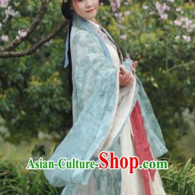 Chinese Ancient Palace Lady Hanfu Dress Traditional Jin Dynasty Imperial Concubine Historical Costumes for Women