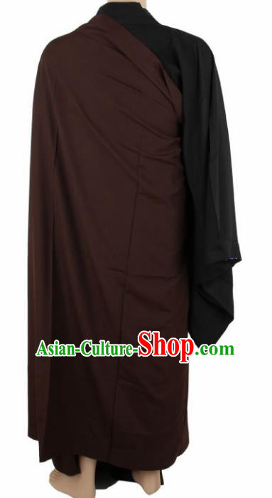 Chinese Traditional Buddhist Monk Brown Costumes Buddhism Monks Cassock for Men Chinese Traditional Buddhist Monk Brown Costumes Buddhism Monks Cassock for Men