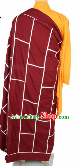 Chinese Traditional Buddhist Monk Red Costumes Buddhism Monks Cassock for Men Chinese Traditional Buddhist Monk Red Costumes Buddhism Monks Cassock for Men