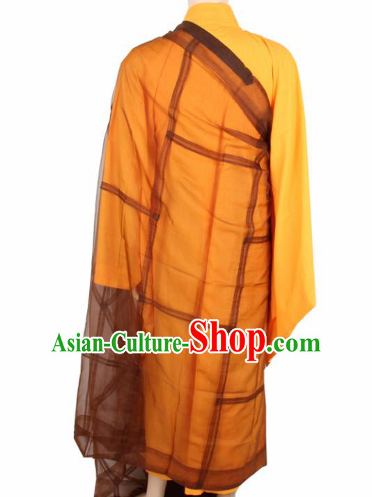 Chinese Traditional Buddhist Silk Cassock Monk Costumes Buddhism Dharma Assembly Monks Clothing for Men Chinese Traditional Buddhist Silk Cassock Monk Costumes Buddhism Dharma Assembly Monks Clothing for Men