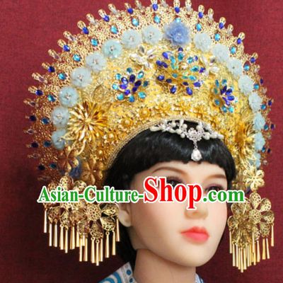 Top Traditional Thailand Empress Hair Jewelry Princess Crown Hat