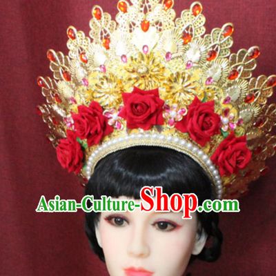 Top Traditional Thailand Empress Imperial Hair Accessories Princess Crown Hat