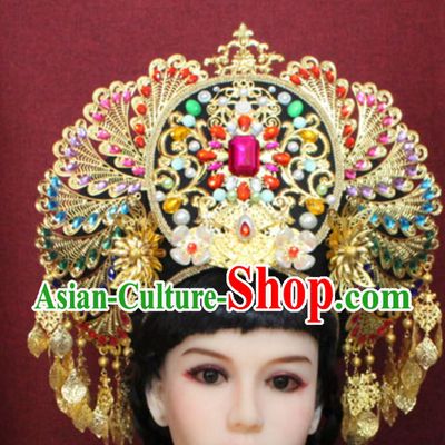 Top Traditional Thailand Empress Imperial Crown Hair Accessories Princess Headwear