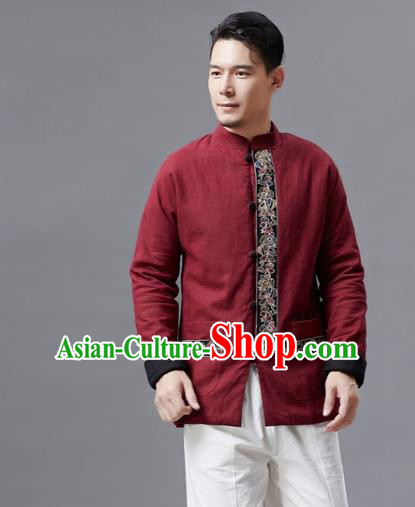 Chinese Traditional Costume Tang Suits Red Jacket National Mandarin Shirts for Men Chinese Traditional Costume Tang Suits Red Jacket National Mandarin Shirts for Men