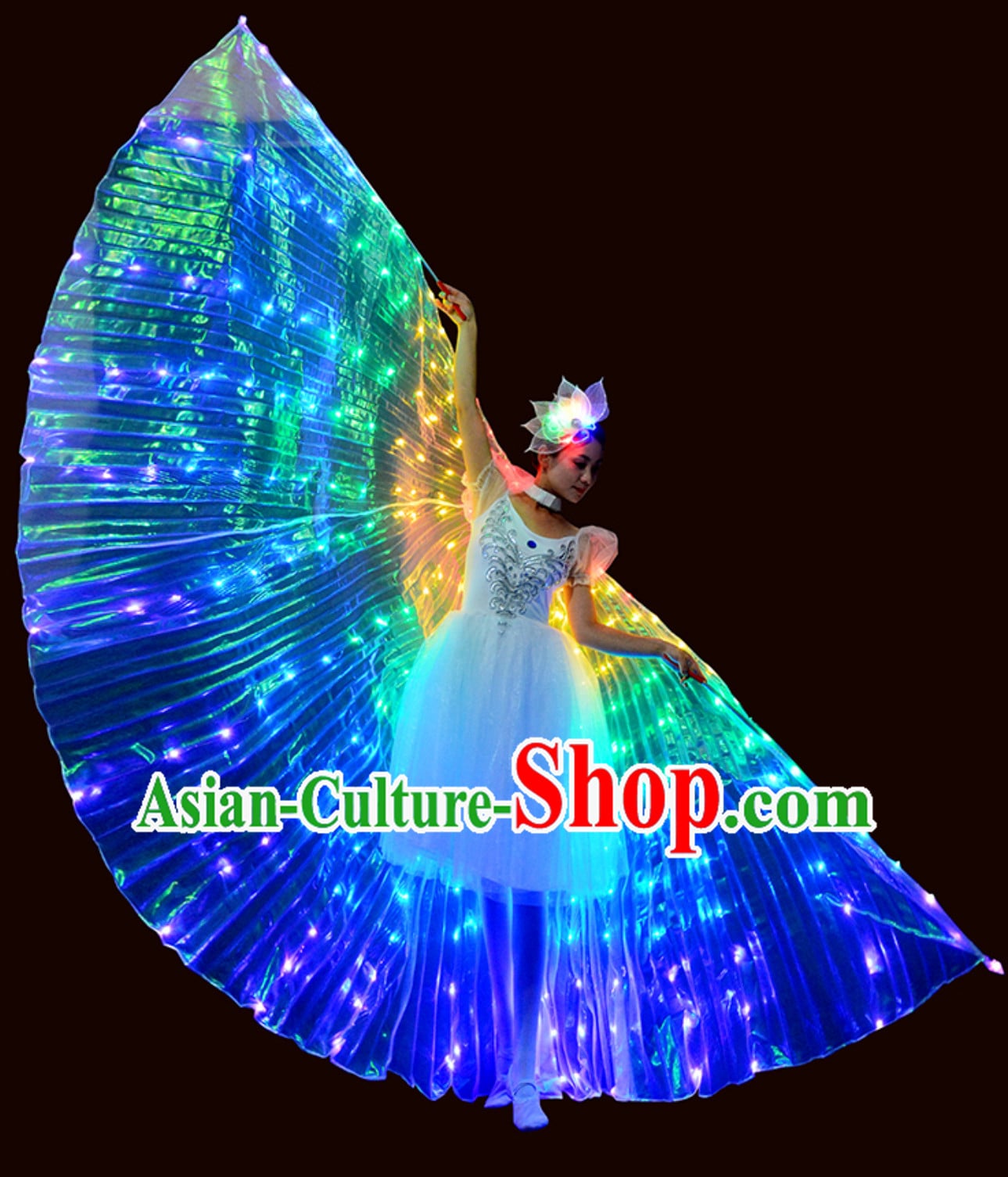LED Lights Luminous Butterfly Dance Costumes and Headwear Complete Set LED Lights Luminous Butterfly Dance Costumes and Headwear Complete Set