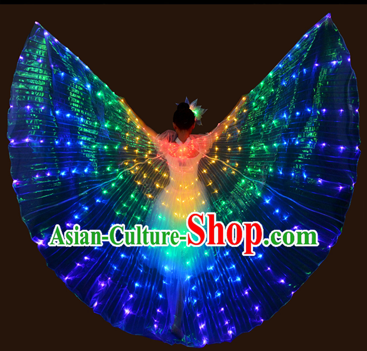 LED Lights Luminous Butterfly Dance Costumes and Headwear Complete Set LED Lights Luminous Butterfly Dance Costumes and Headwear Complete Set