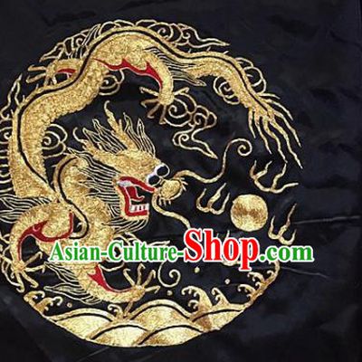 Chinese Traditional Embroidery Craft Embroidered Dragon Patches Embroidering Accessories