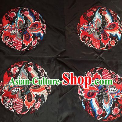 Chinese Traditional Embroidery Craft Embroidered Butterfly Patches Handmade Embroidering Accessories