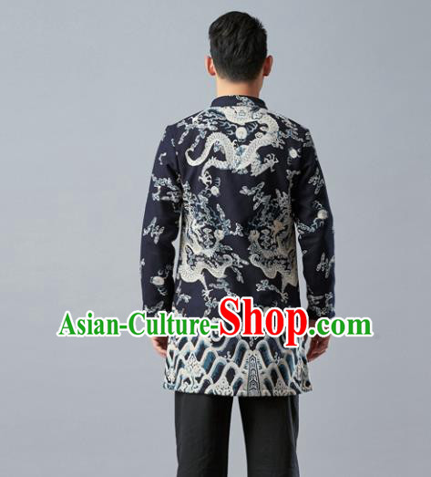 Chinese Traditional Costume Tang Suit Jacket National Mandarin Overcoat for Men Chinese Traditional Costume Tang Suit Jacket National Mandarin Overcoat for Men
