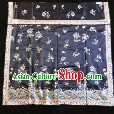 Chinese Traditional Handmade Embroidery Craft Embroidered Navy Cloth Patches Embroidering Silk Piece