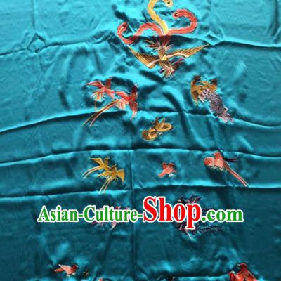 Chinese Traditional Embroidered Phoenix Silk Patches Handmade Embroidery Craft