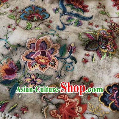 Chinese Traditional Embroidered Flowers Silk Patches Handmade Embroidery Craft