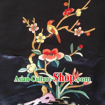 Asian Chinese Traditional Embroidered Silk Patches Handmade Embroidery Craft