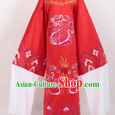 Professional Chinese Traditional Beijing Opera Niche Red Ceremonial Robe Ancient Number One Scholar Costume for Men