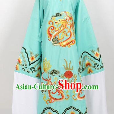 Professional Chinese Traditional Beijing Opera Niche Green Ceremonial Robe Ancient Number One Scholar Costume for Men