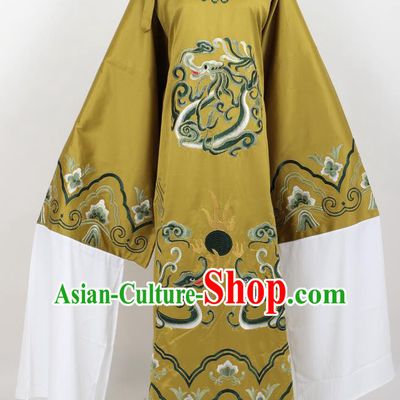 Professional Chinese Traditional Beijing Opera Niche Olive Green Ceremonial Robe Ancient Number One Scholar Costume for Men