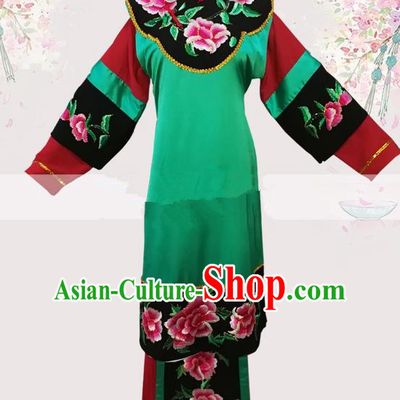 Professional Chinese Traditional Beijing Opera Woman Matchmaker Green Dress Ancient Landlord Shiva Costumes for Women