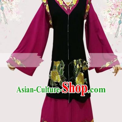 Professional Chinese Traditional Beijing Opera Stand By Dress Ancient Old Female Costume for Women