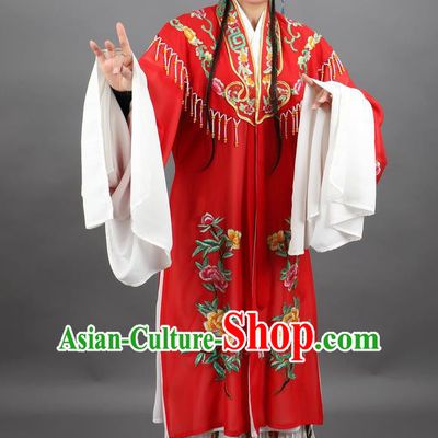 Professional Chinese Traditional Beijing Opera Red Cloak Ancient Nobility Lady Costume for Women