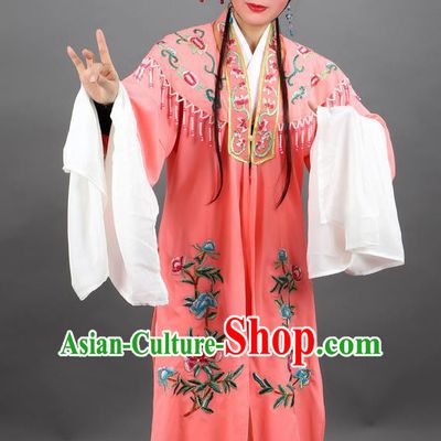 Professional Chinese Traditional Beijing Opera Orange Cloak Ancient Nobility Lady Costume for Women