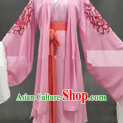 Professional Chinese Traditional Peking Opera Diva Pink Dress Ancient Buddhist Nun Costume for Women