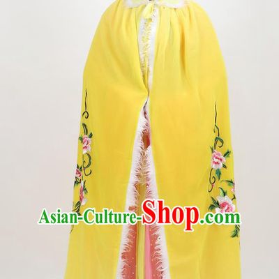 Professional Chinese Traditional Beijing Opera Yellow Cape Ancient Princess Costume for Women