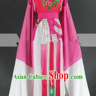 Professional Chinese Traditional Peking Opera Rosy Dress Ancient Palace Maid Costume for Women