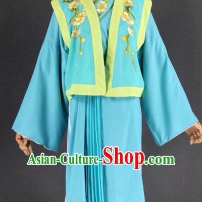 Professional Chinese Traditional Beijing Opera Blue Clothing Ancient Scholar Livehand Costume for Men