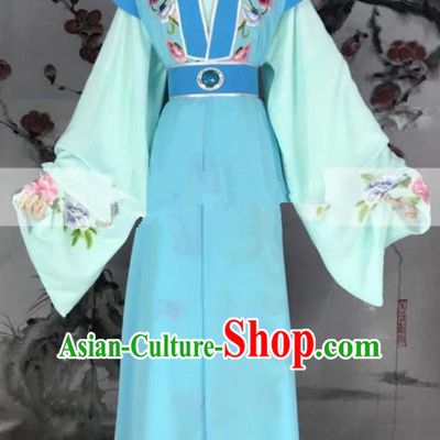 Professional Chinese Traditional Beijing Opera Niche Clothing Ancient Scholar Blue Costume for Men