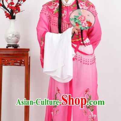 Chinese Traditional Peking Opera Actress Court Princess Rosy Dress Ancient Palace Lady Costume for Women
