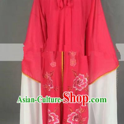 Chinese Traditional Peking Opera Actress Servant Girl Rosy Dress Ancient Poor Lady Costume for Women