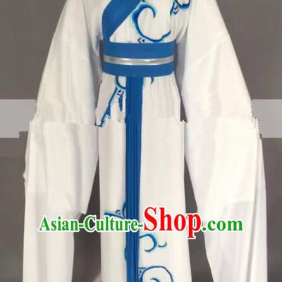 Chinese Traditional Peking Opera Actress Country Lady Blue Dress Ancient Farmwife Costume for Women