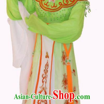 Chinese Traditional Peking Opera Princess Green Dress Ancient Imperial Consort Costume for Women
