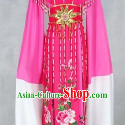 Chinese Traditional Peking Opera Rosy Dress Ancient Imperial Consort Costume for Women