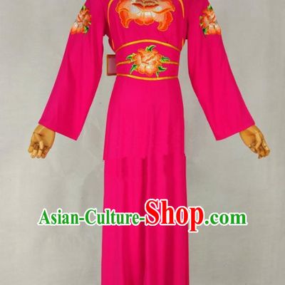 Chinese Traditional Peking Opera Young Lady Rosy Dress Ancient Servant Girl Costume for Women