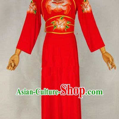 Chinese Traditional Peking Opera Young Lady Red Dress Ancient Servant Girl Costume for Women