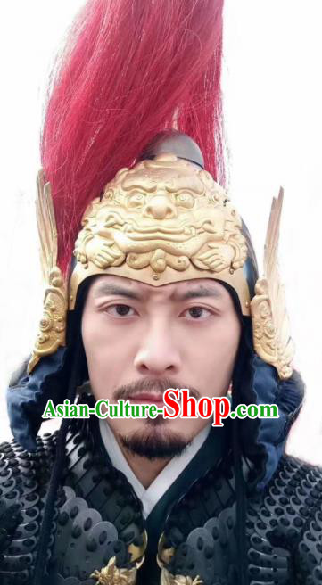 Chinese Traditional Helmet Hanfu Headwear Ancient Ming Dynasty General Hat for Men Chinese Traditional Helmet Hanfu Headwear Ancient Ming Dynasty General Hat for Men