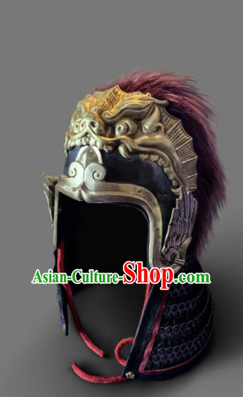 Chinese Traditional Song Dynasty Helmet Hanfu Headwear Ancient General Hat for Men Chinese Traditional Song Dynasty Helmet Hanfu Headwear Ancient General Hat for Men