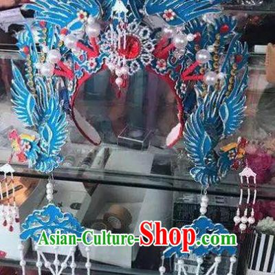 Chinese Traditional Beijing Opera Phoenix Coronet Ancient Imperial Concubine Hat Hair Accessories for Women