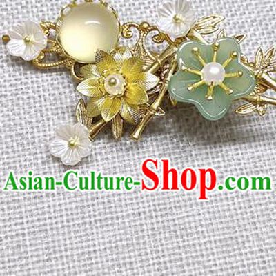 Chinese Traditional Hair Accessories Hanfu Bamboo Hair Claw Ancient Princess Headwear for Women