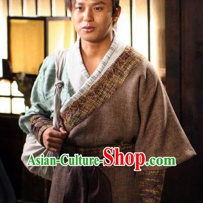 Ancient Chinese Traditional China Male Civilian Costume Common People Hanfu Costumes for Men