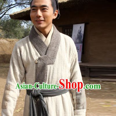 Asian Chinese Traditional China Male Civilian Costumes Common People Hanfu Costumes for Men
